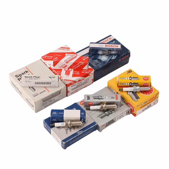 Cowtotal Factory Auto Resistor Iridium Platinum Bujias Spark Plugs for Denso Toyota Hyundai for Mazda Ford Renault Peugeot Nissan